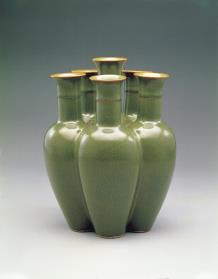 图片[2]-Six conjoined vases in tea-dust glaze, Qing dynasty, Qianlong reign (1736-1795)-China Archive